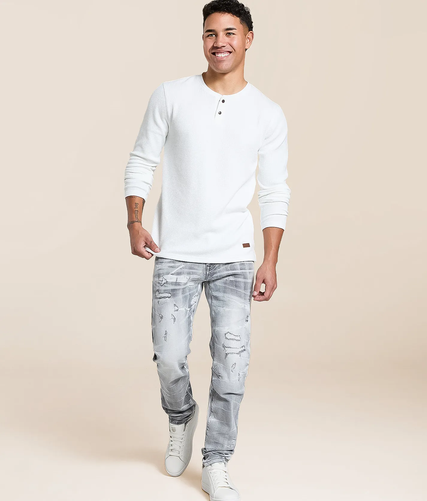 Bottoms|Jeans | Smoke Rise® Slim Straight Stretch Jean Mythical Grey