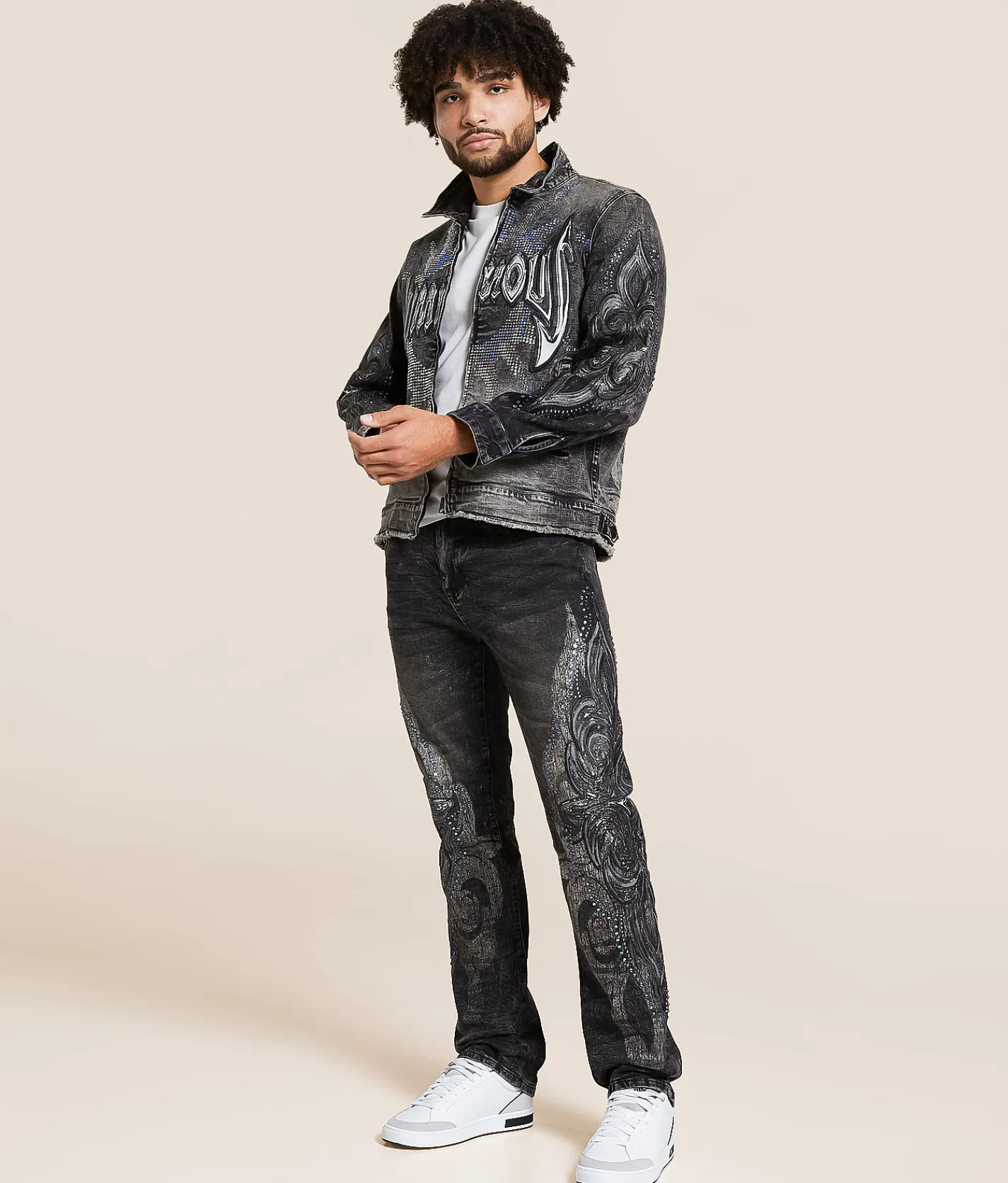 Bottoms|Jeans | Smoke Rise® Slim Straight Stretch Jean Tombstone Grey