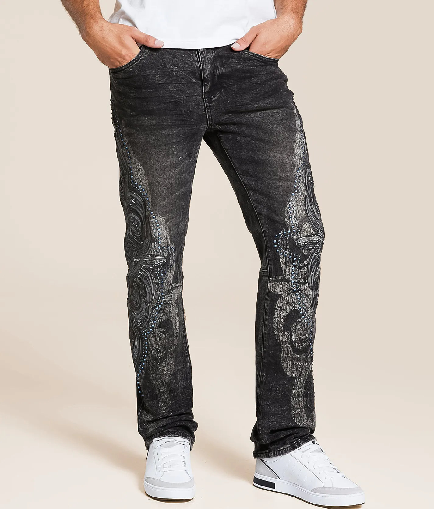 Bottoms|Jeans | Smoke Rise® Slim Straight Stretch Jean Tombstone Grey