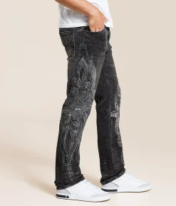 Bottoms|Jeans | Smoke Rise® Slim Straight Stretch Jean Tombstone Grey