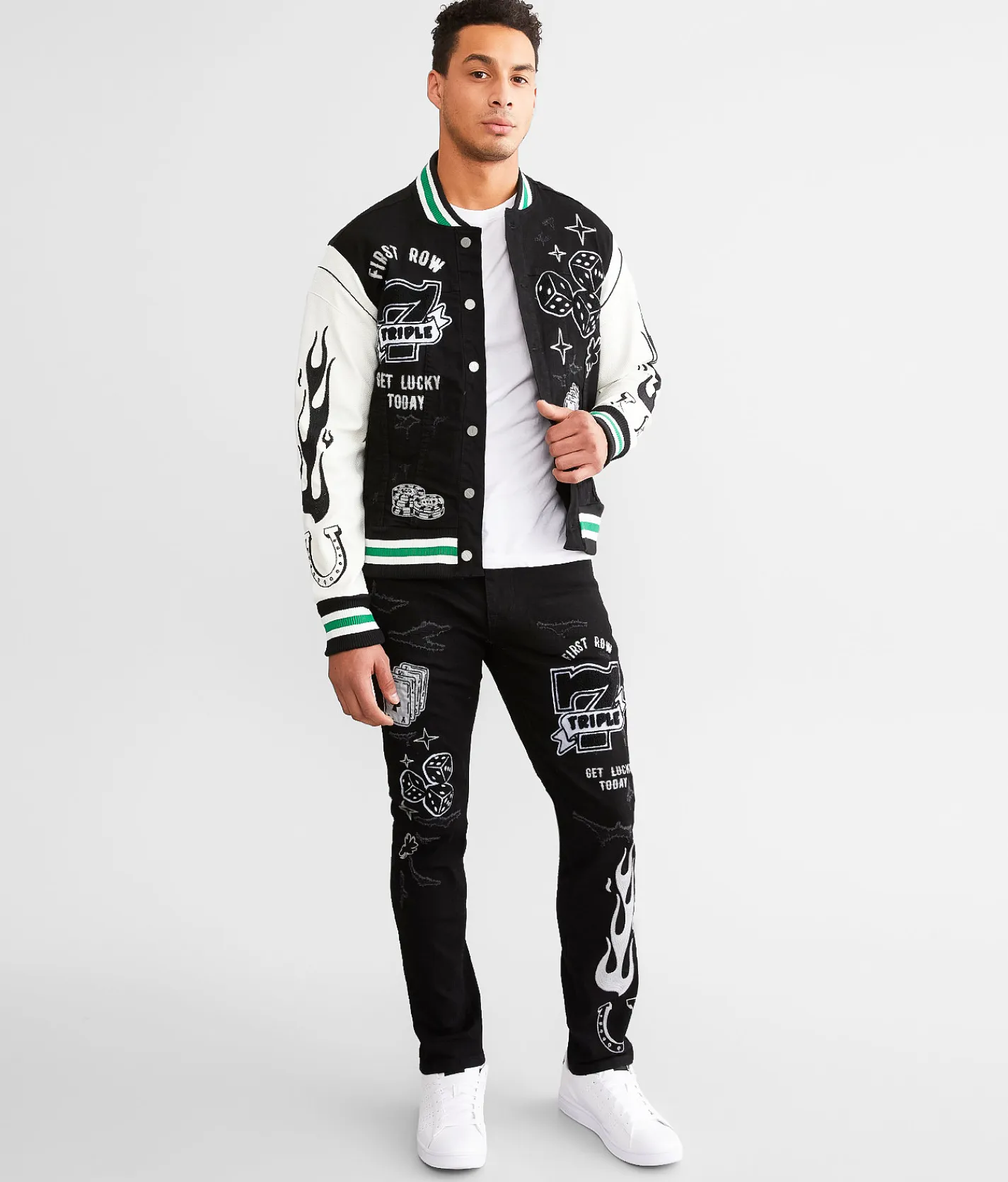 Sale Jeans|Bottoms | First Row® Slim Straight Stretch Jean Black