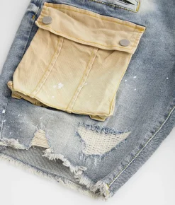 Bottoms|Shorts | First Row® Slim Stretch Short Light Stone Tint