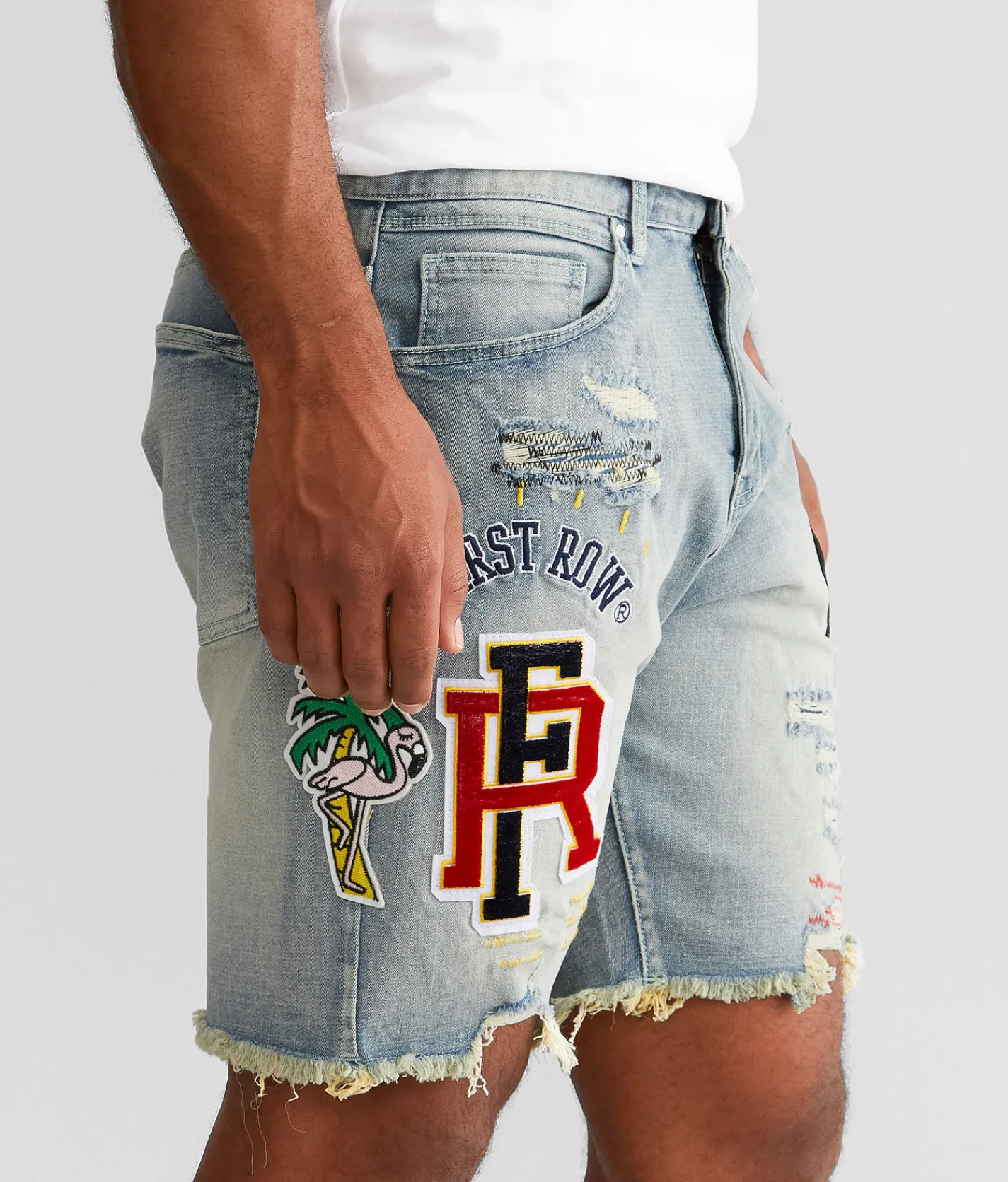 Bottoms|Shorts | First Row® Slim Stretch Short Light Stone Tint