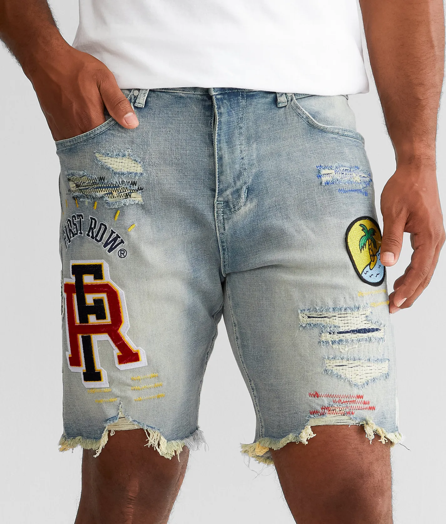Bottoms|Shorts | First Row® Slim Stretch Short Light Stone Tint