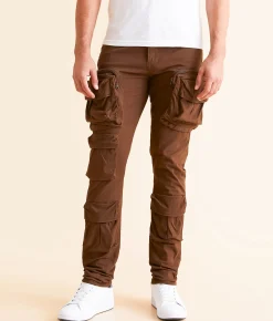 Sale Jeans|Bottoms | Smoke Rise® Slim Taper Cargo Stretch Jean Bison