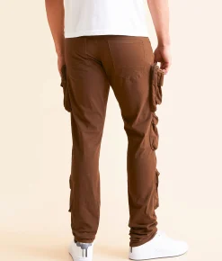 Sale Jeans|Bottoms | Smoke Rise® Slim Taper Cargo Stretch Jean Bison