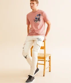 Sale Jeans|Bottoms | Smoke Rise® Slim Taper Stretch Cargo Jean Ecru