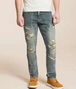 Smoke Rise® Slim Taper Stretch Jean Topaz Blue Hot