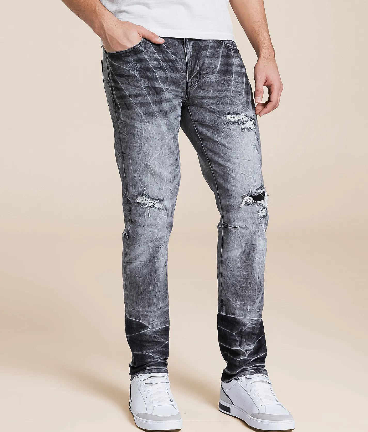 Smoke Rise® Slim Taper Stretch Jean Agate Grey Outlet