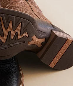 Shoes | Ariat Slingshot Leather Cowboy Boot Black Adobe Dark Tan