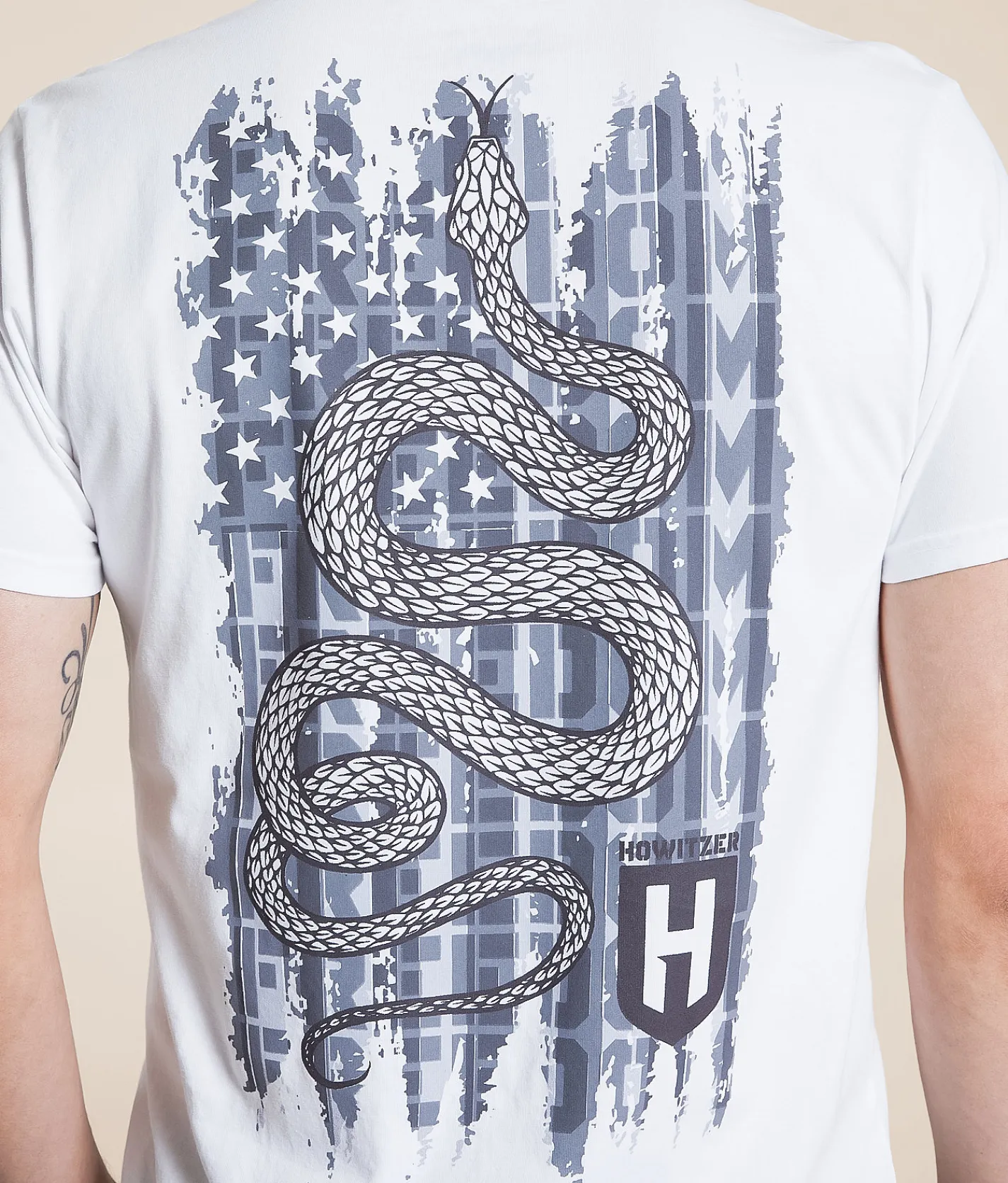 Howitzer Slither Flag T-Shirt White Discount