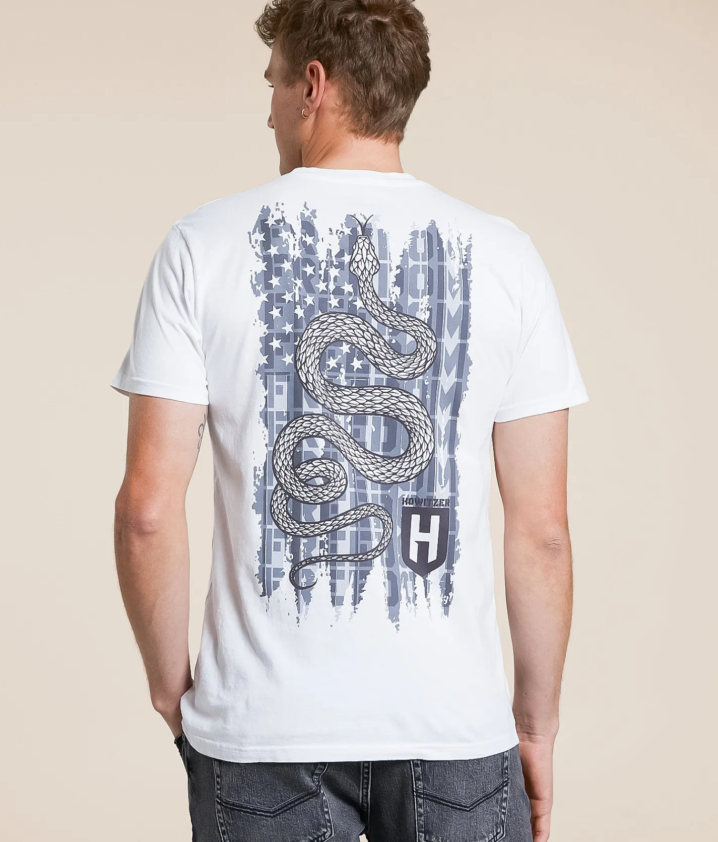 Tops | Howitzer Slither Flag T-Shirt White