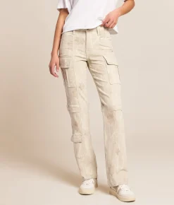 HIDDEN Sloane Cargo Classic Straight Stretch Jean Forest Camo