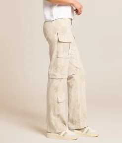 HIDDEN Sloane Cargo Classic Straight Stretch Jean Forest Camo