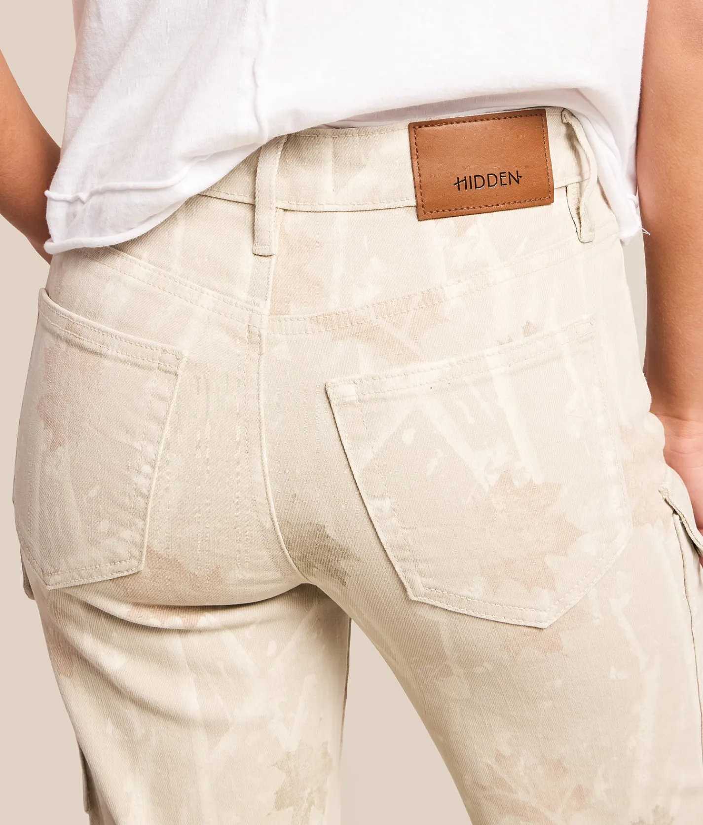 HIDDEN Sloane Cargo Classic Straight Stretch Jean Forest Camo