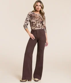 HIDDEN Sloane Comfort Flare Stretch Jean Dark Brown Best