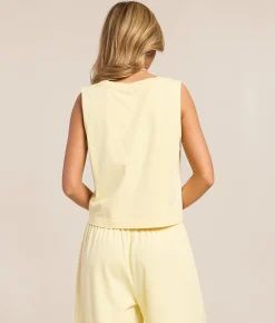 Tops | Z Supply Sloane Cropped Tank Top Lemon Citrus