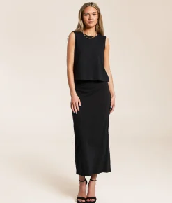 Z Supply Sloane Cropped Tank Top Black