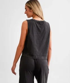 Tops | Z Supply Sloane Cropped Tank Top Iced Coffee