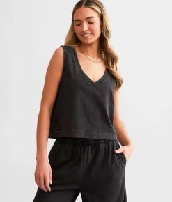 Tops | Z Supply Sloane Cropped Tank Top Iced Coffee