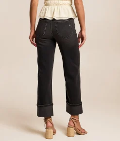HIDDEN Sloane Cuffed Classic Straight Stretch Jean Charcoal Outlet