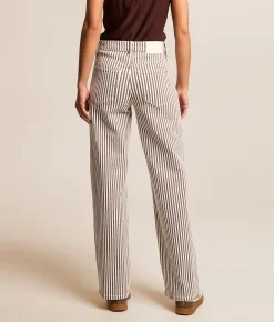 HIDDEN Sloane Dad Striped Stretch Jean Brown Stripe Best