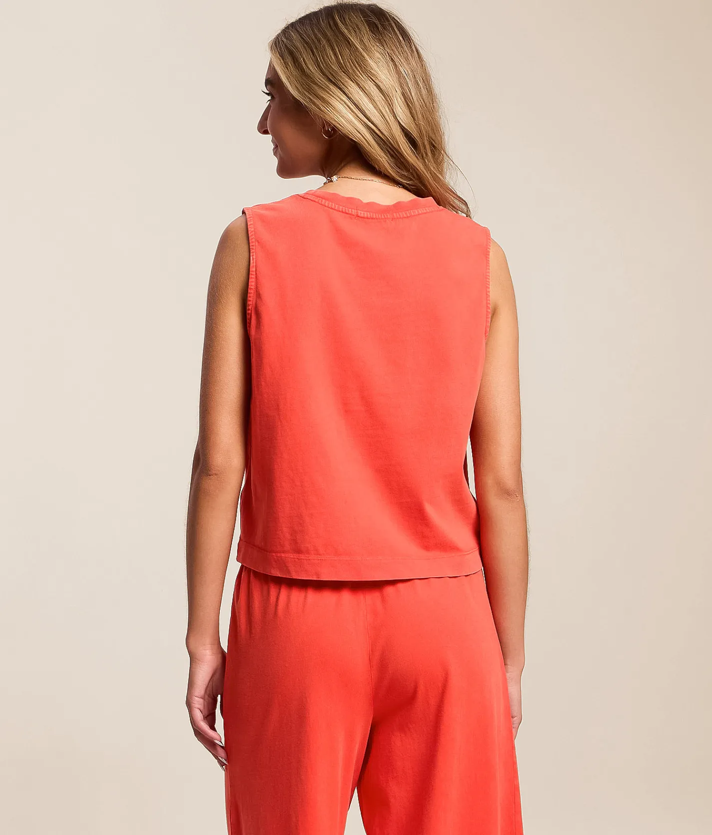 Tops | Z Supply Sloane Jersey Cropped Muscle Tank Top Lychee