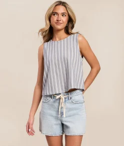 Z Supply Sloan Striped Tank Top Cloud