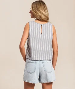 Z Supply Sloan Striped Tank Top Cloud
