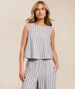 Z Supply Sloan Striped Tank Top Cloud