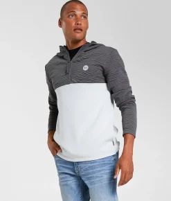 Tops | Maven Co-op Slope Quarter Zip Hoodie Charcoal Oyster