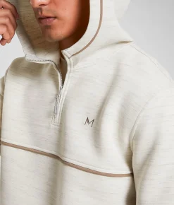 Maven Co-op Slope Quarter Zip Hoodie Pumice Stone Flint Gray New