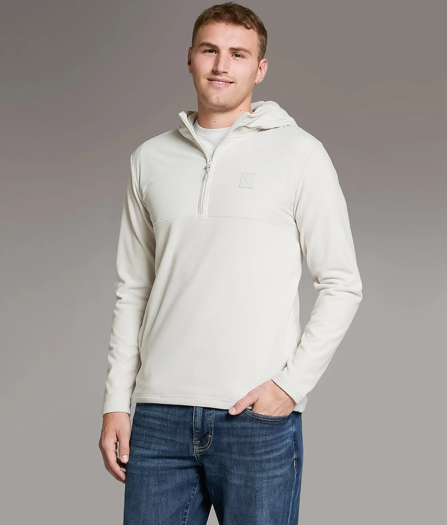 Maven Co-op Slope Quarter Zip Hoodie Salt Best