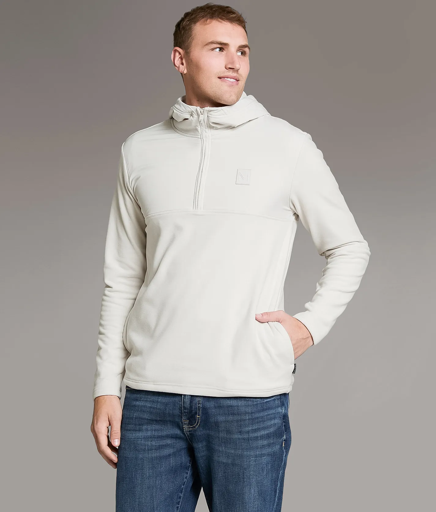 Maven Co-op Slope Quarter Zip Hoodie Salt Best