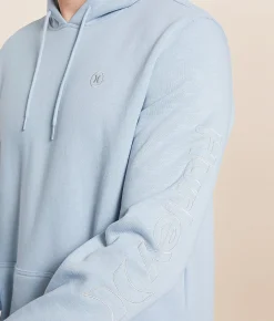 Hurley Slub Circle Icon Hooded Sweatshirt Mystic Blue Clearance