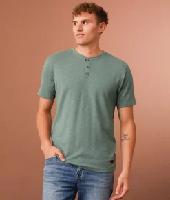 Outpost Makers Slub Henley Stormy Sea Discount