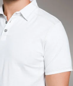 Tops | BKE Slub Knit Polo White Cloud Dancer