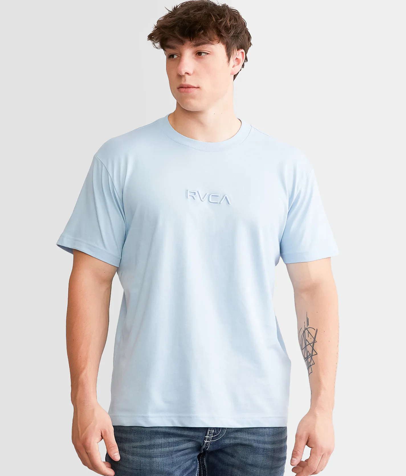 RVCA Small Embroidered T-Shirt Angel Falls Discount