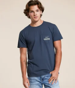 Tops|Graphic T-Shirts | Fieldstone Mouth Bass T-Shirt Denim