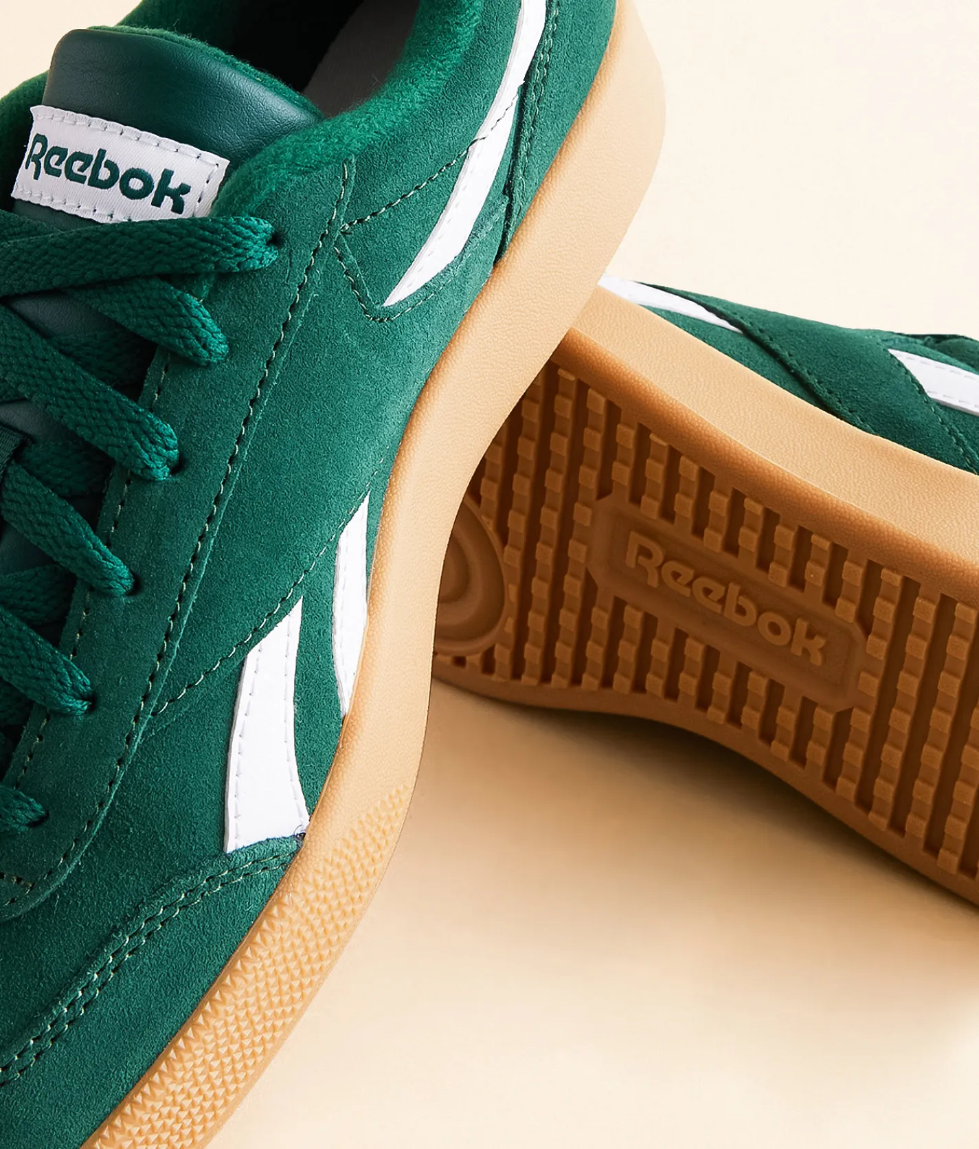Shoes|Activewear | Reebok® Smash Edge Leather Sneaker Dark Green White Gum