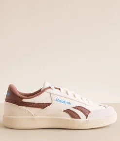 Reebok® Smash Edge Leather Sneaker Chalk Scorched Earth Clearance