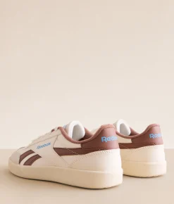 Reebok® Smash Edge Leather Sneaker Chalk Scorched Earth Clearance