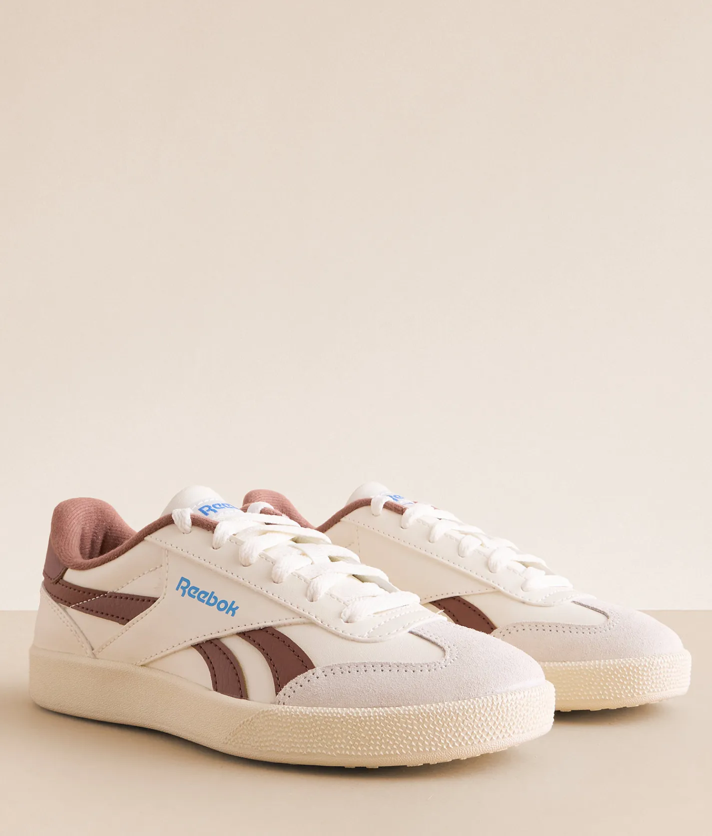 Reebok® Smash Edge Leather Sneaker Chalk Scorched Earth Clearance
