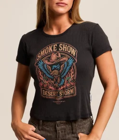 Tops | The Laundry Room™ Smoke Show Eagle Crest T-Shirt Black Snow