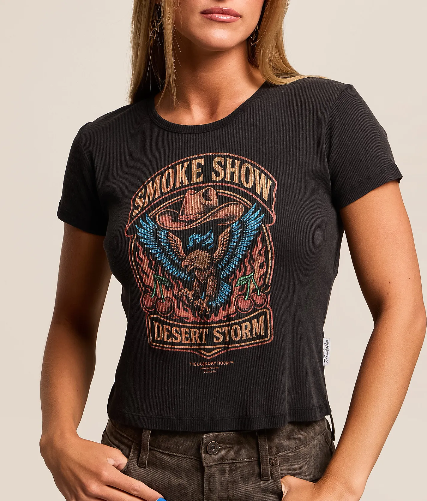 Tops | The Laundry Room™ Smoke Show Eagle Crest T-Shirt Black Snow