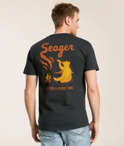 Graphic T-Shirts | Seager Smokey T-Shirt Coal