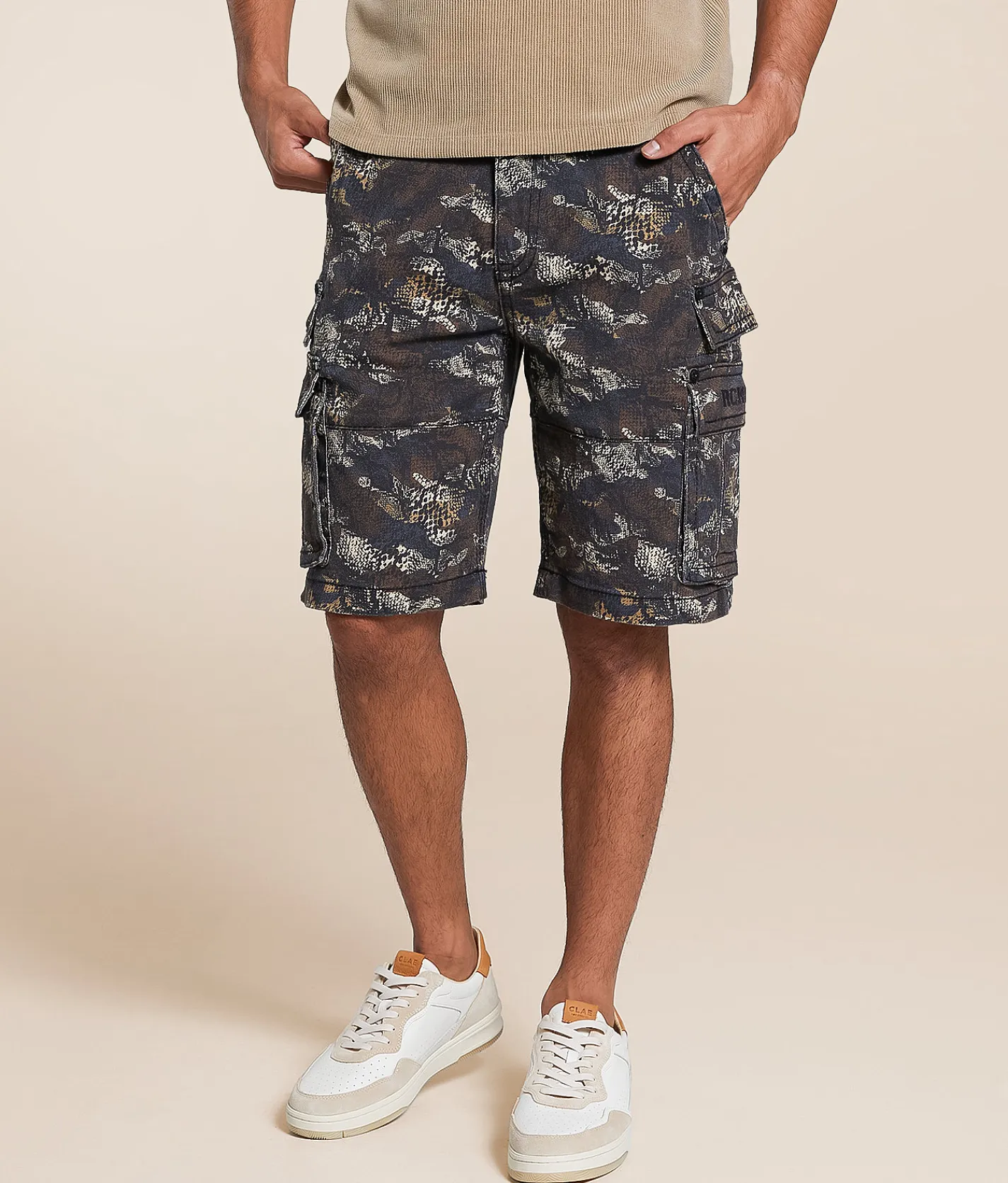 Rock Revival Cargo Stretch Short Snake Camo Best