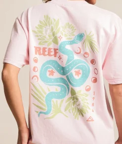 Reef Snake T-Shirt Pale Lilac Mineral Wash Clearance