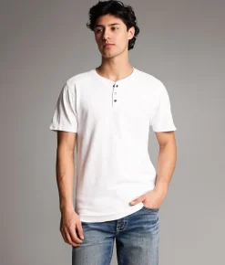 BKE Snap Henley White Sale