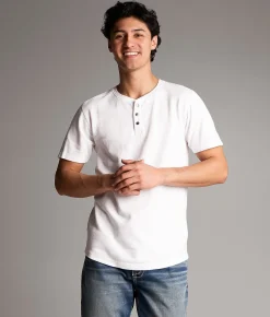 BKE Snap Henley White Sale
